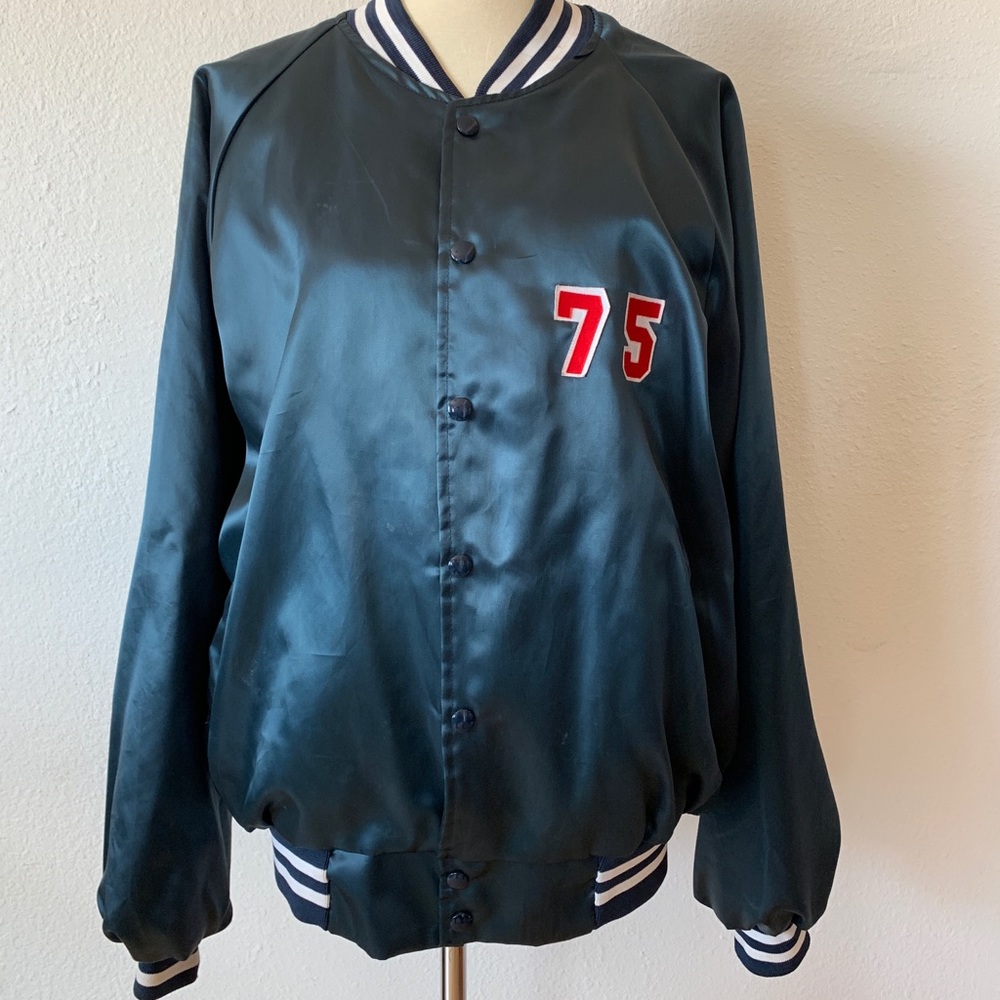 Made in USA, vintage Satin bomber XL